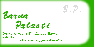 barna palasti business card